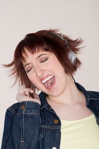 woman with tongue piercing